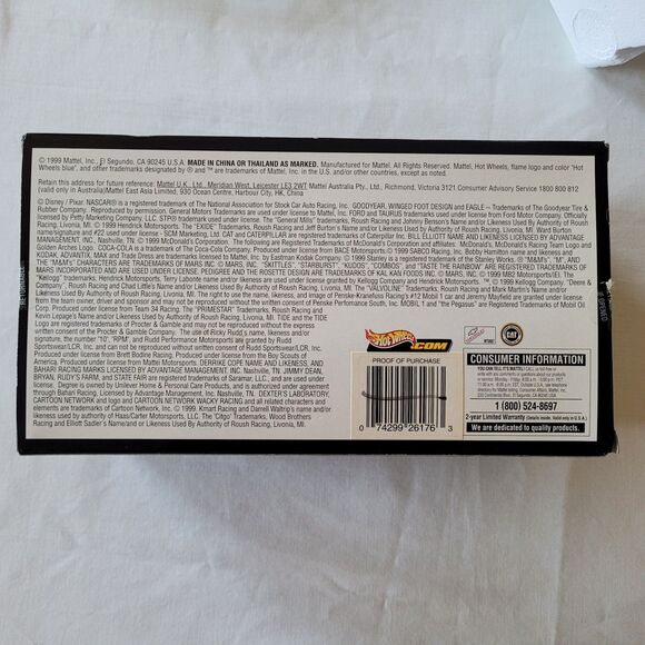 1999 Hot Wheels Crew’s Choice #26 Toy Story 2 Johnny Benson 1:24 Diecast New - Picture 11 of 14